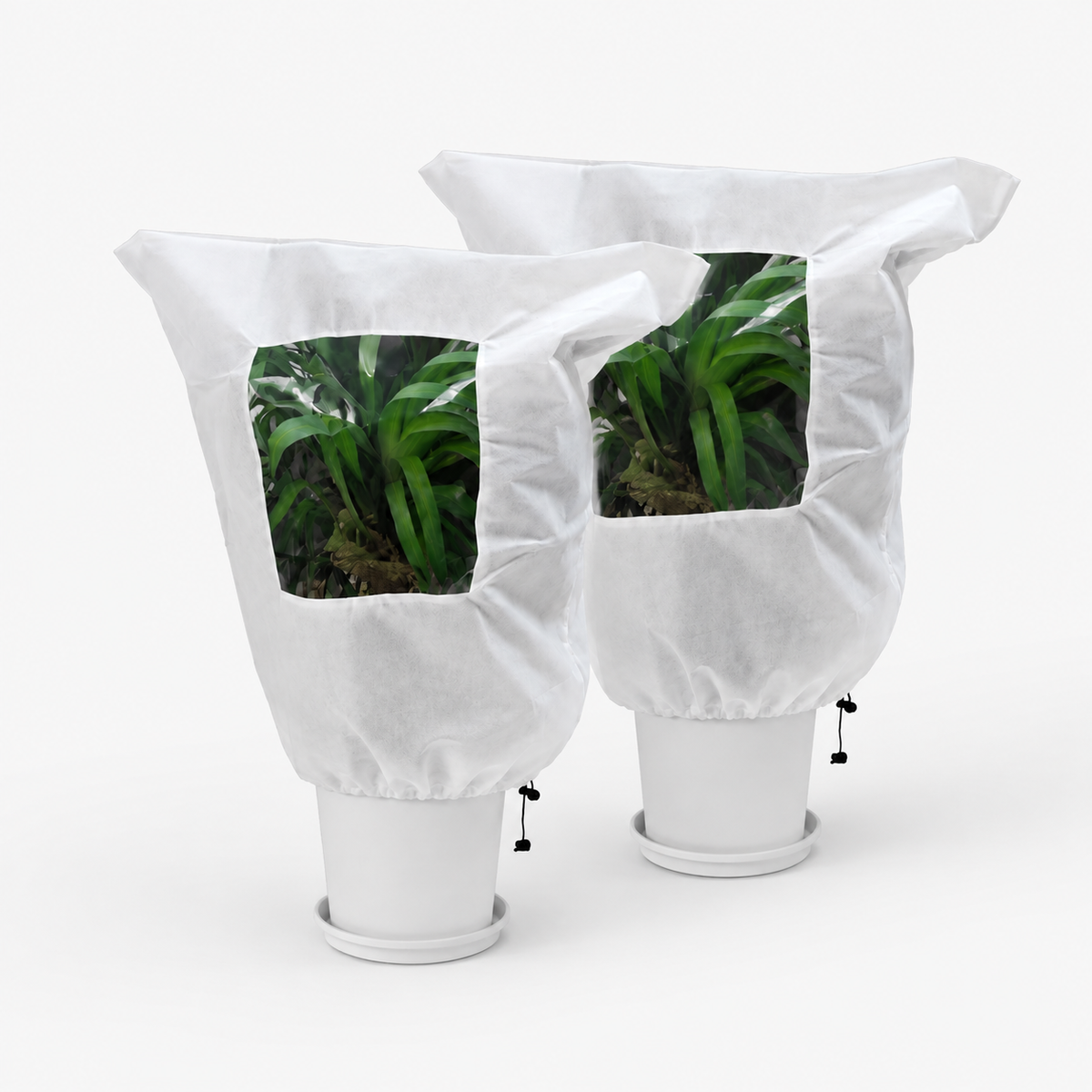 Plant Frost Protection Cover with Viewing Window, Non-Woven Fruit Tree Winter Warm Cover