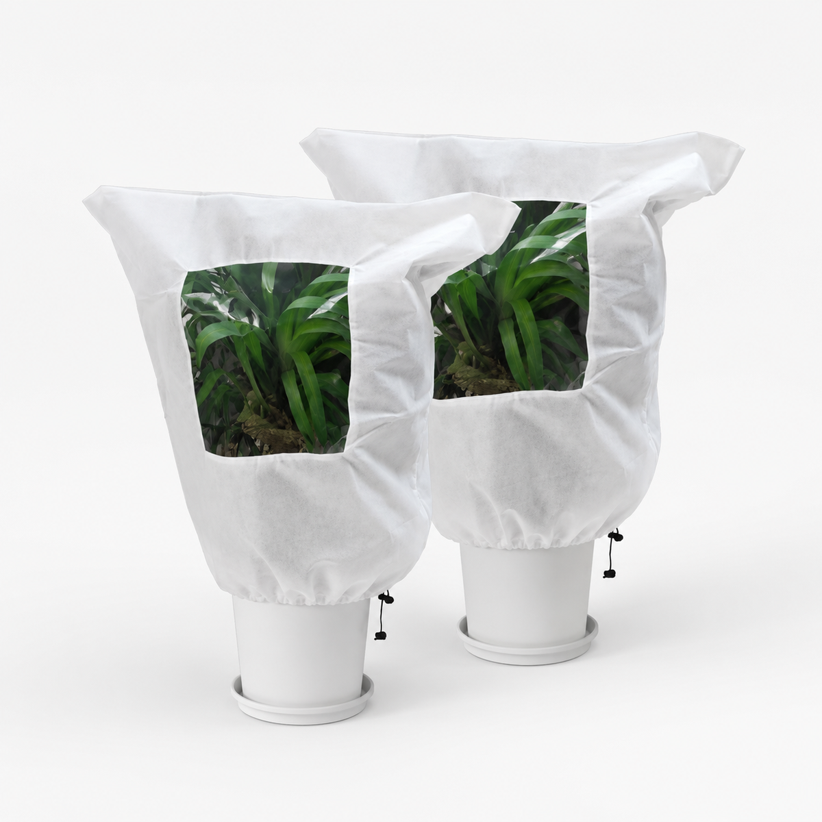 Plant Frost Protection Cover with Viewing Window, Non-Woven Fruit Tree Winter Warm Cover
