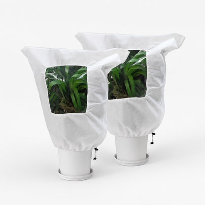 Plant Frost Protection Cover with Viewing Window, Non-Woven Fruit Tree Winter Warm Cover