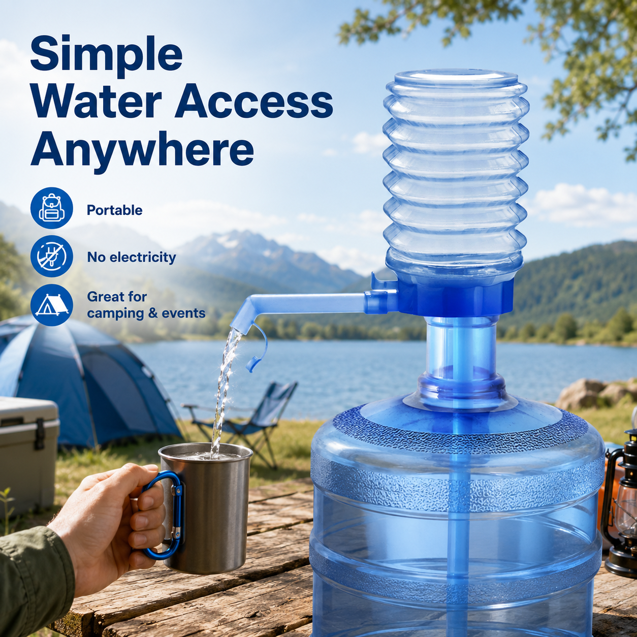 Simple Manual Water Pump for Bottled Water
