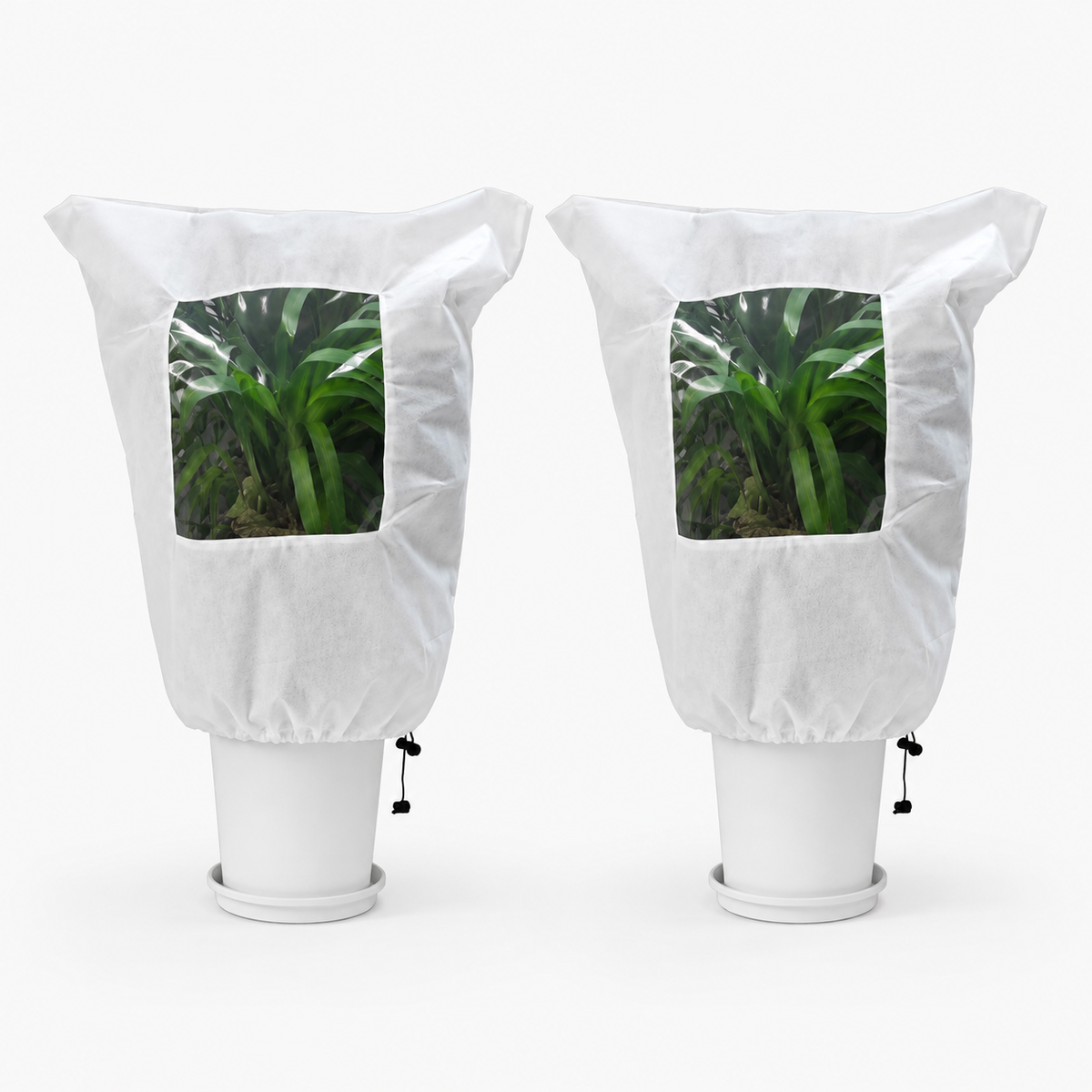 Plant Frost Protection Cover with Viewing Window, Non-Woven Fruit Tree Winter Warm Cover