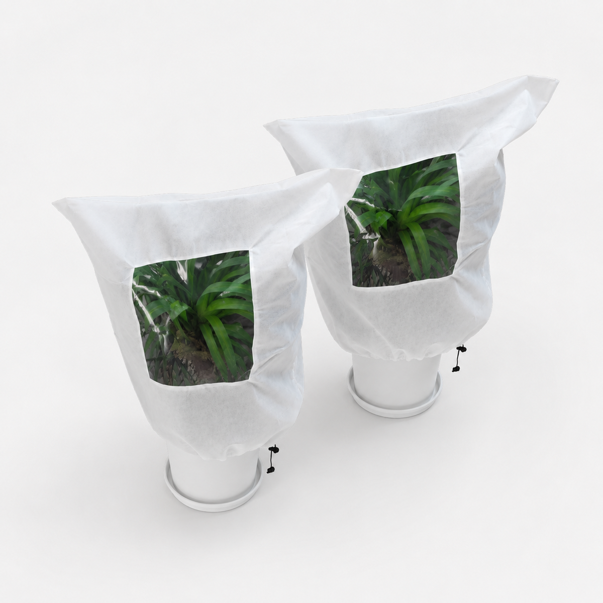 Plant Frost Protection Cover with Viewing Window, Non-Woven Fruit Tree Winter Warm Cover