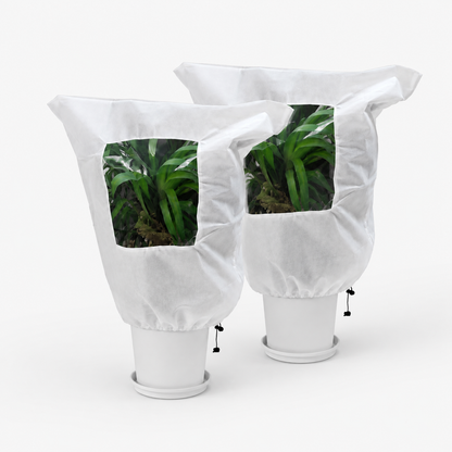 Plant Frost Protection Cover with Viewing Window, Non-Woven Fruit Tree Winter Warm Cover