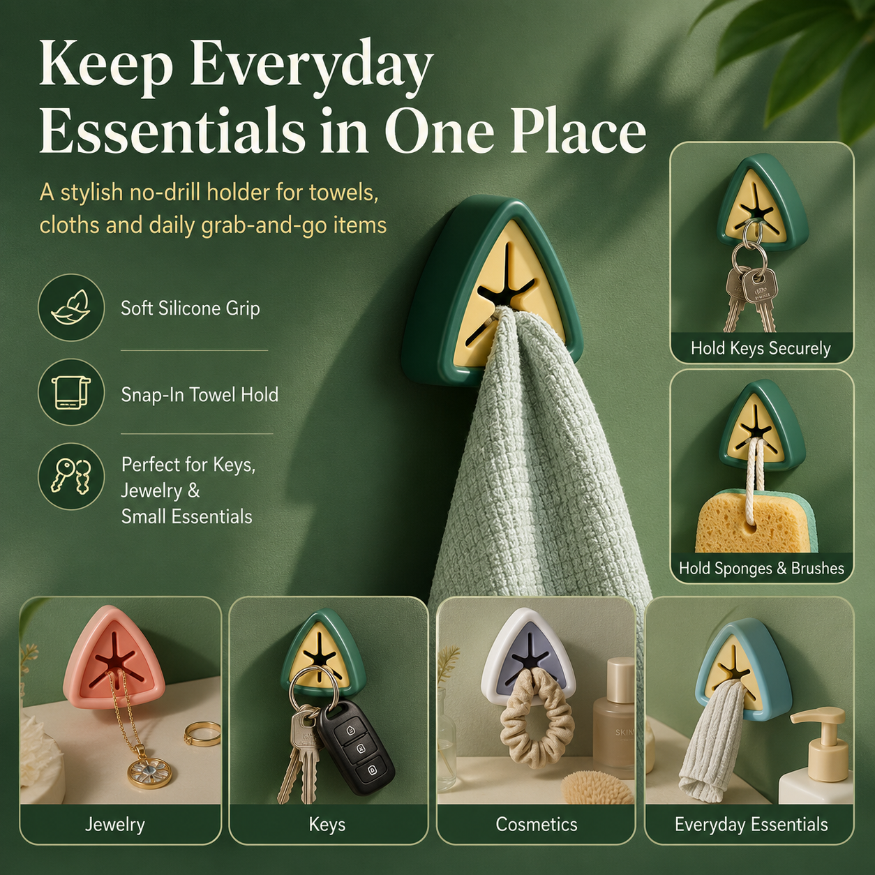 No-Drill Adhesive Towel Holder