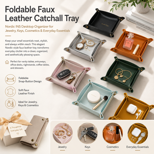 European-Style Genuine /PU Leather Storage Box